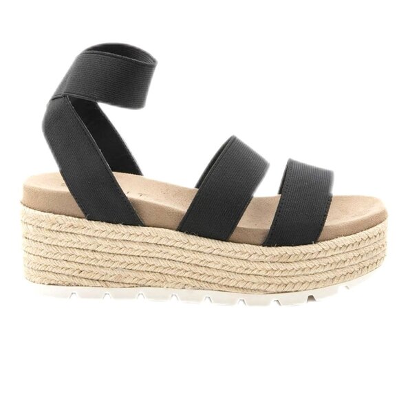 ESPRIT ALLISON Women's Flatform Espadrille Heels Sandals Black Size 10 - Picture 3 of 6